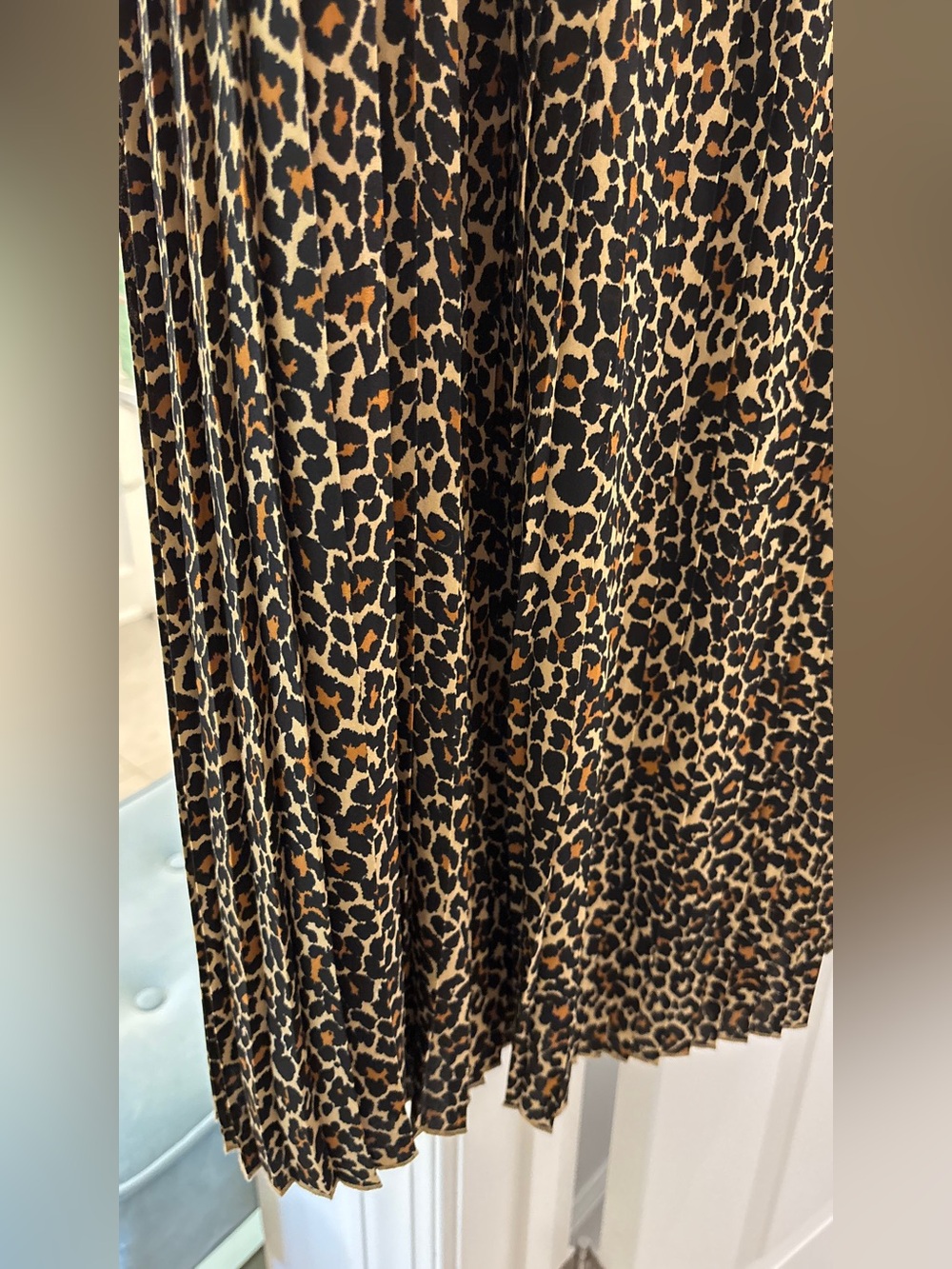 J. Crew Leopard accordion style skirt